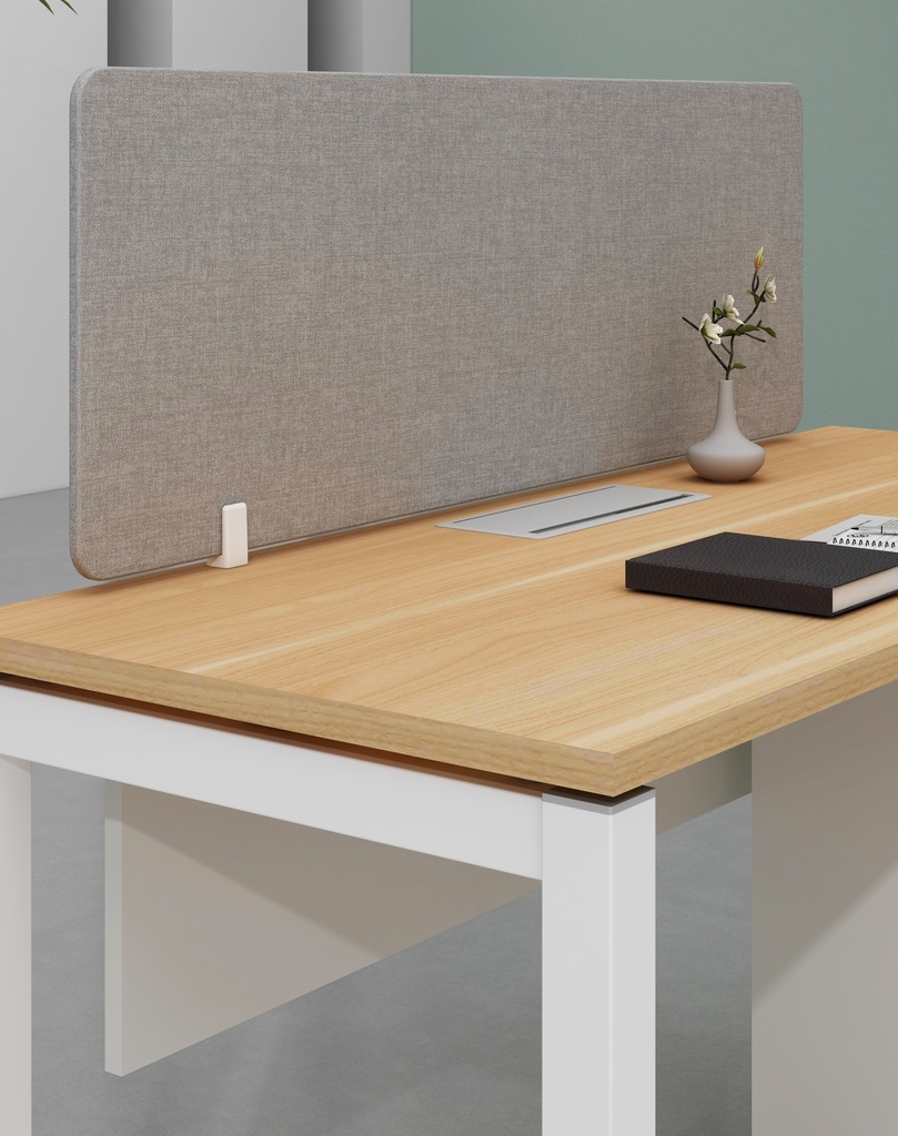 Base Series- Single side one person workstation (Straight leg) With 1-Drawer & 1-File Fixed Pedestal