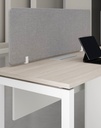 Base Series - Single side workstation (Cluster of 2) Straight leg  with 3-Drawer Fixed Pedestal