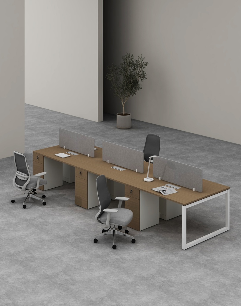 Base Series - Double Side WS (6pax) with Pedestal (1D+1F)