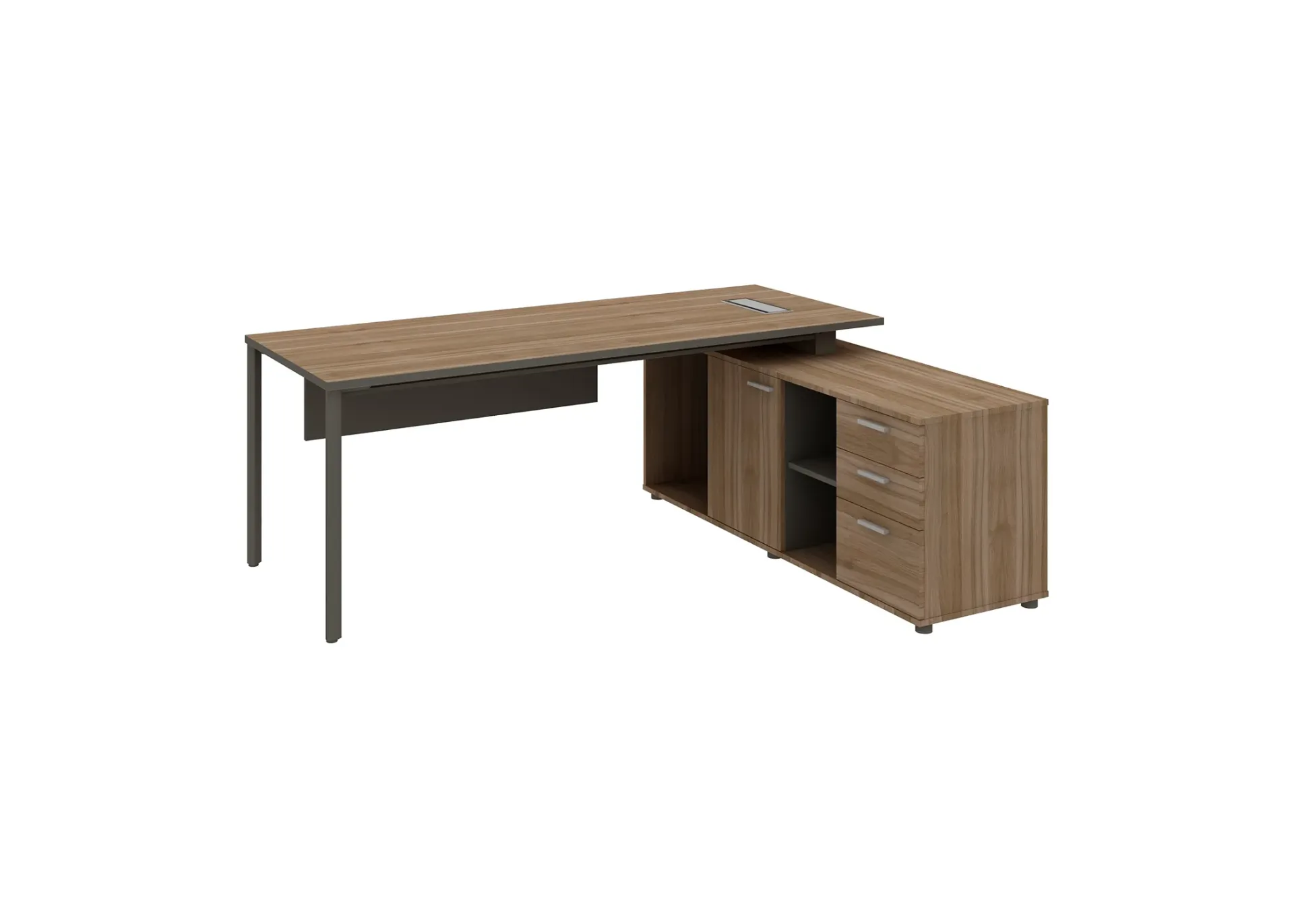 Agile L-shaped Manager Table with Storage