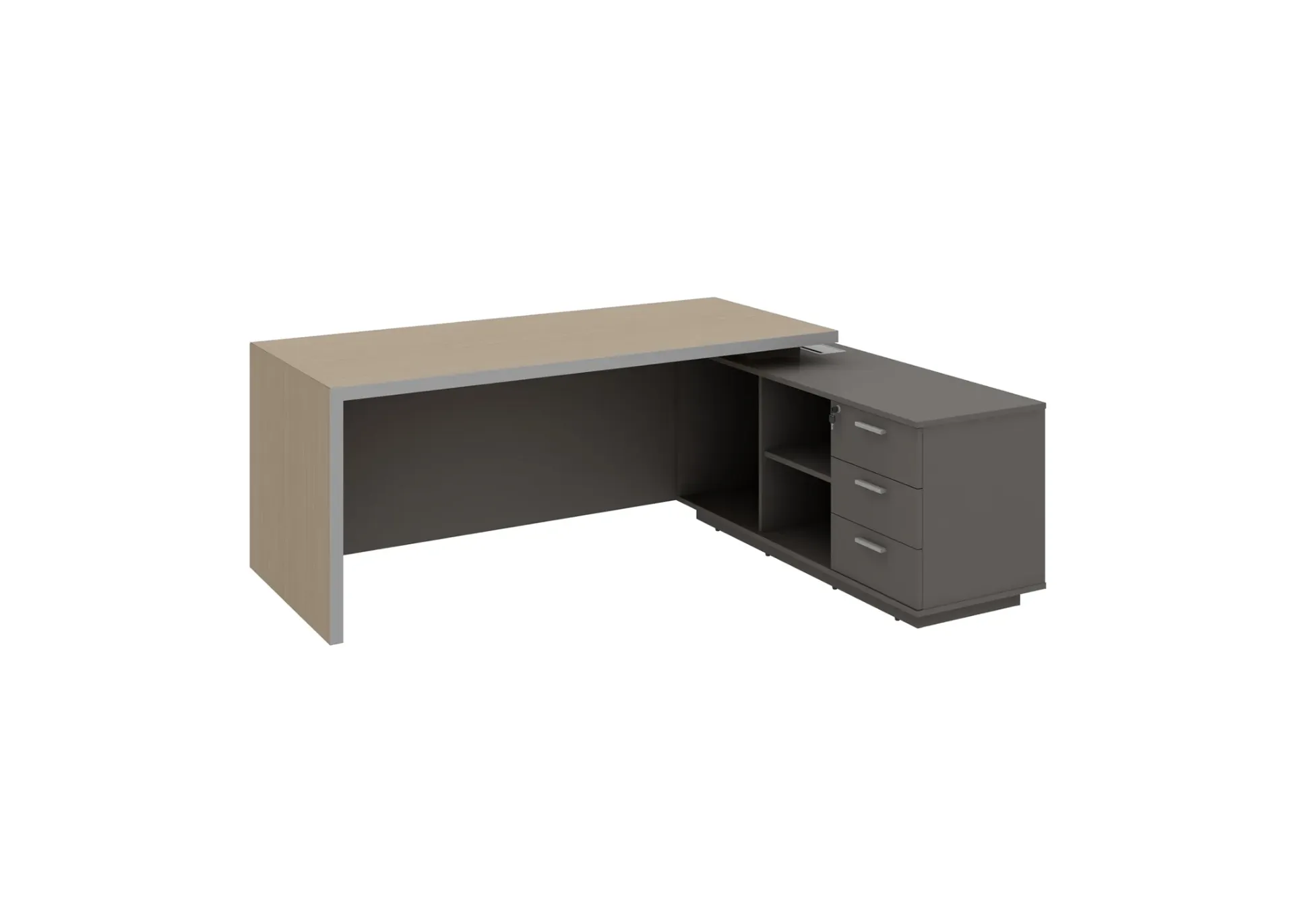 Avitar L-shaped Manager Table with Side return