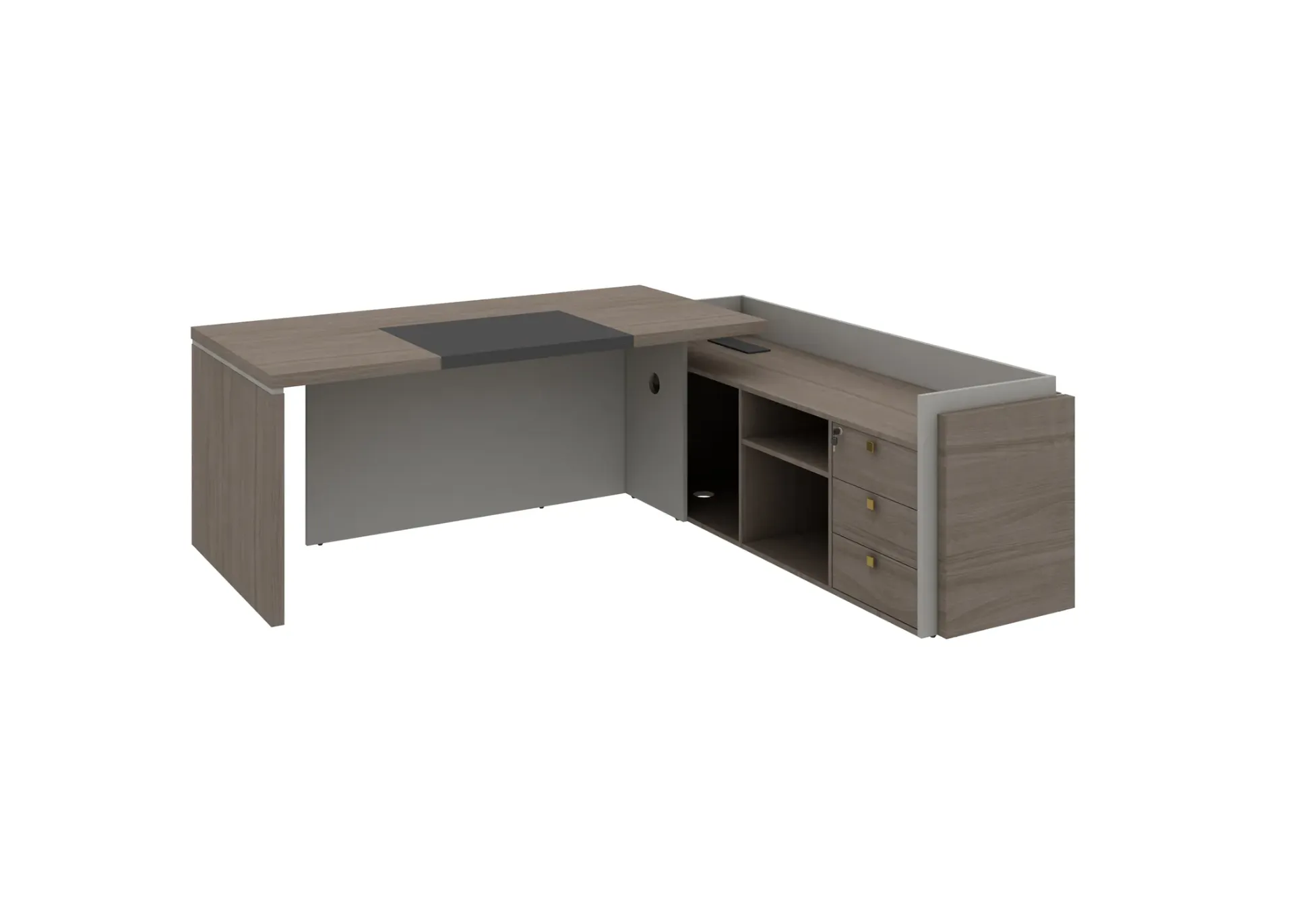 Bota L-shaped Executive Table with Storage