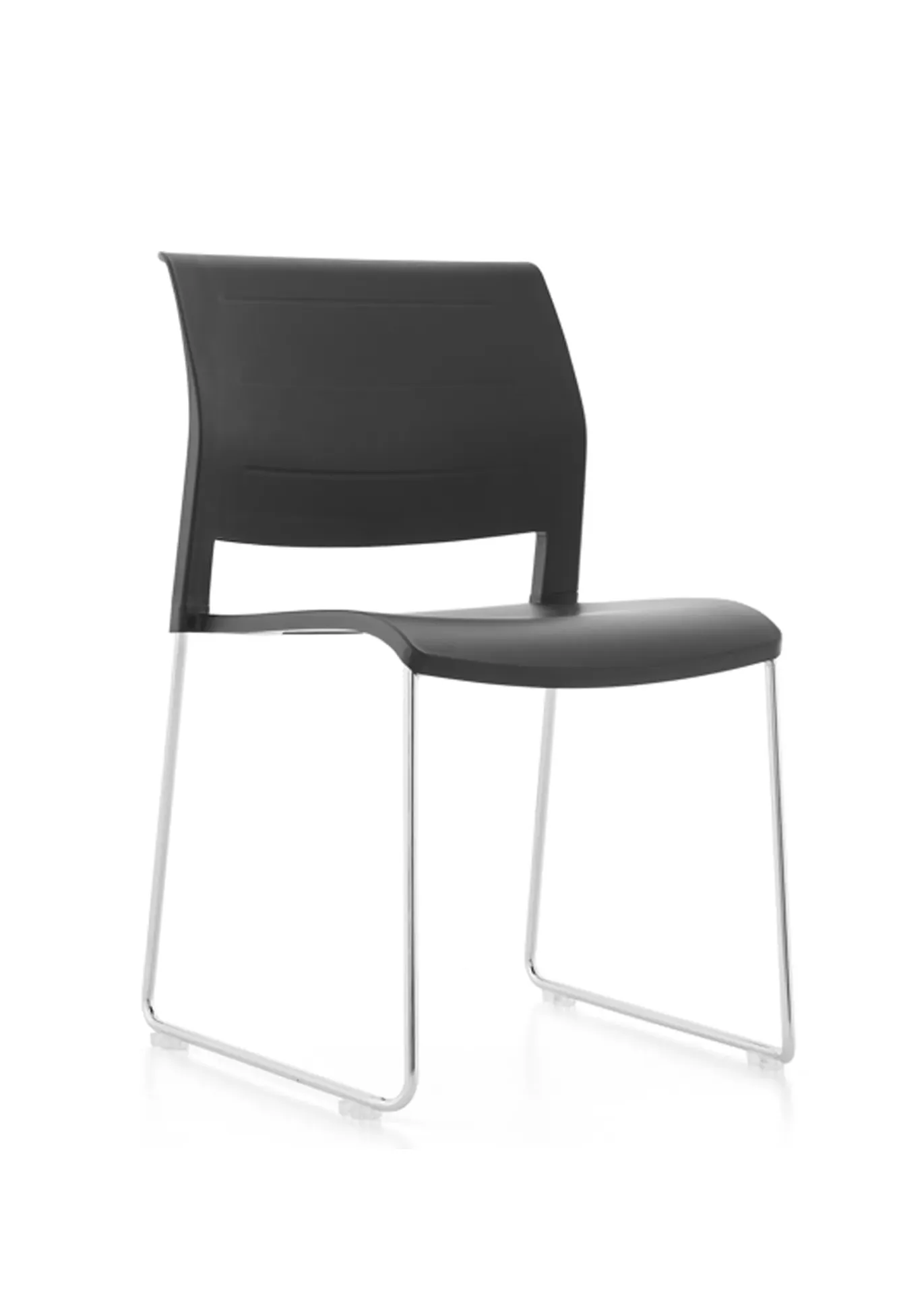 [CP01-BD] VIVO Dining Chair (Black-Smooth leather)