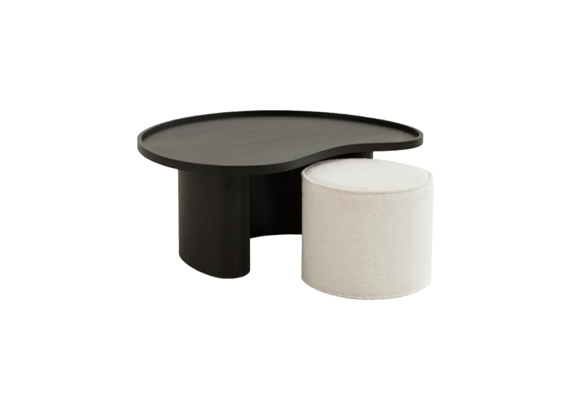 Grid Coffee table with ottoman