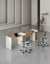 Feta Series - Single side workstation (Cluster of 2) with Pedestal having 1 drawer and 1 filing cabinet