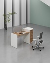 Feta Series- Single side one person workstation with Pedestal having 2 drawers and 1 filing cabinet