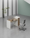 Feta Series- Single side one person workstation with Pedestal having 2 drawers and 1 filing cabinet