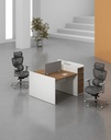Feta Series - Double side workstation (Cluster of 2) with Pedestal having 2 drawers and 1 filing cabinet