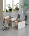 Feta Series - Double side workstation (Cluster of 4) with Pedestal having 2 drawers and 1 filing cabinet