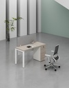 Base Series- Single side one person workstation (Straight leg) With 1-Drawer & 1-File Fixed Pedestal