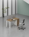 Base Series- Single side one person workstation (Straight leg) With 1-Drawer & 1-File Fixed Pedestal